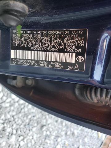 Photo 10 from auction – 2012 TOYOTA PRIUS with VIN JTDKN3DU5C1549491