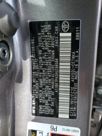 Photo 10 from auction – 2017 TOYOTA CAMRY LE with VIN 4T1BF1FK0HU798568