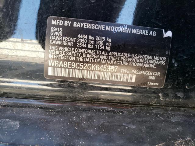 Photo 10 from auction – 2016 BMW 328 I SULE with VIN WBA8E9C52GK645387