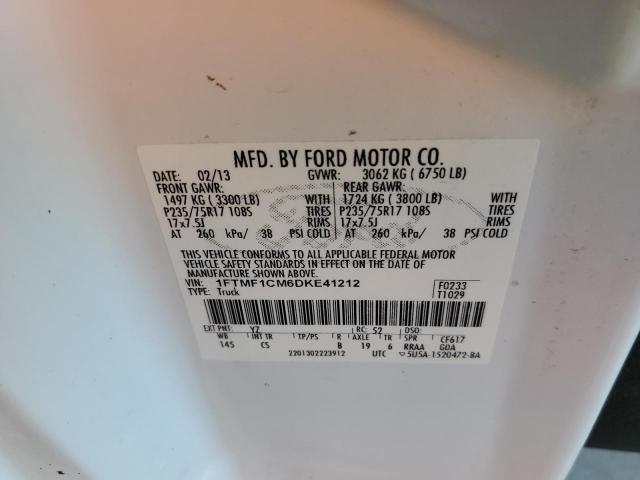 Photo 10 from auction – 2013 FORD F150 with VIN 1FTMF1CM6DKE41212