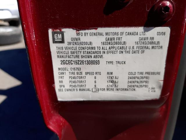 Photo 10 from auction – 2006 CHEVROLET SILVERADO with VIN 2GCEC19Z261308093