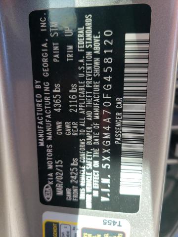 Photo 10 from auction – 2015 KIA OPTIMA LX with VIN 5XXGM4A70FG458120