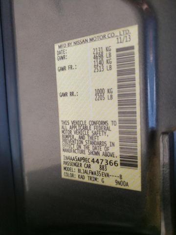 Photo 10 from auction – 2014 NISSAN MAXIMA S with VIN 1N4AA5AP9EC447366