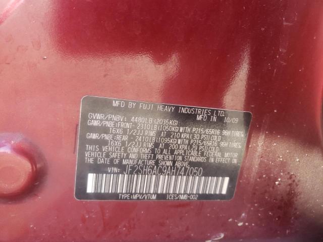 Photo 10 from auction – 2010 SUBARU FORESTER 2 with VIN JF2SH6AC9AH747050