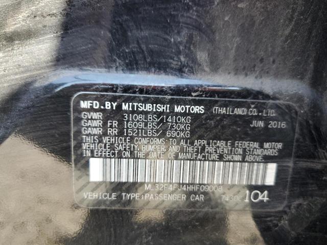 Photo 10 from auction – 2017 MITSUBISHI MIRAGE G4 with VIN ML32F4FJ4HHF09008