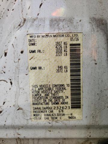 Photo 10 from auction – 2016 NISSAN ALTIMA 2.5 with VIN 1N4AL3AP0GC232623