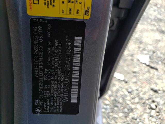 Photo 10 from auction – 2010 BMW 528 I with VIN WBANU5C55AC124471