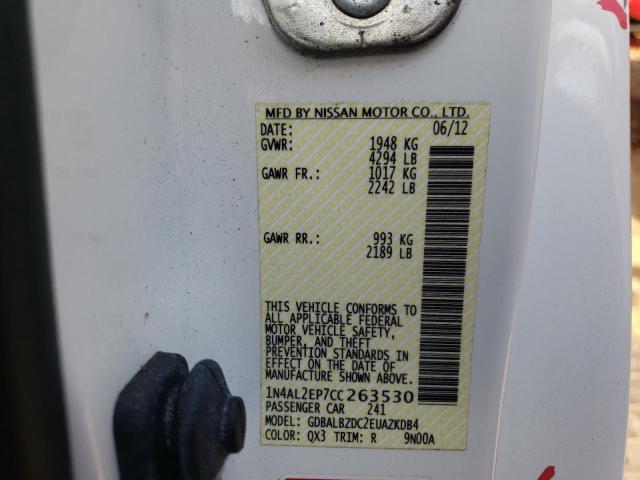 Photo 10 from auction – 2012 NISSAN ALTIMA S with VIN 1N4AL2EP7CC263530