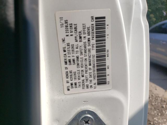 Photo 10 from auction – 2011 HONDA ACCORD with VIN 1HGCS1B3XBA005192