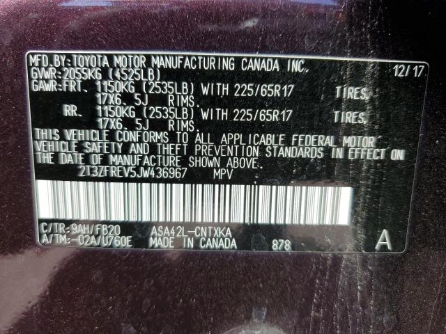 Photo 10 from auction – 2018 TOYOTA RAV4 LE with VIN 2T3ZFREV5JW436967
