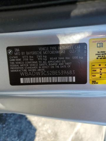 Photo 10 from auction – 2011 BMW 328 I with VIN WBADW3C52BE539683