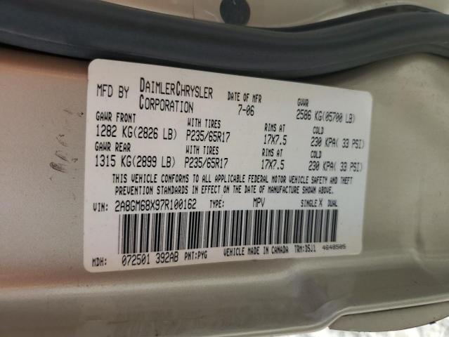 Photo 10 from auction – 2007 CHRYSLER PACIFICA T with VIN 2A8GM68X97R100162