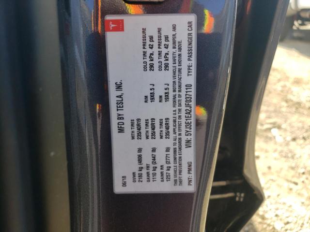 Photo 10 from auction – 2018 TESLA MODEL 3 with VIN 5YJ3E1EA2JF037110