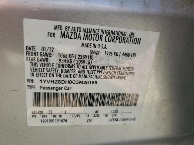 Photo 10 from auction – 2012 MAZDA 6 I with VIN 1YVHZ8DH0C5M26165