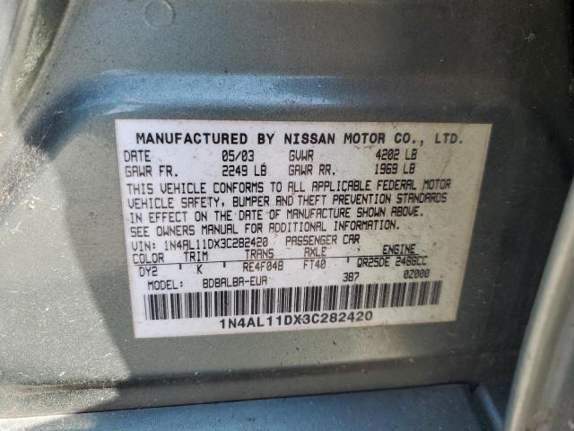 Photo 10 from auction – 2003 NISSAN ALTIMA BAS with VIN 1N4AL11DX3C282420