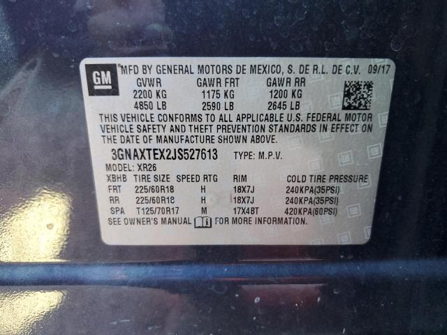 Photo 10 from auction – 2018 CHEVROLET EQUINOX LT with VIN 3GNAXTEX2JS527613