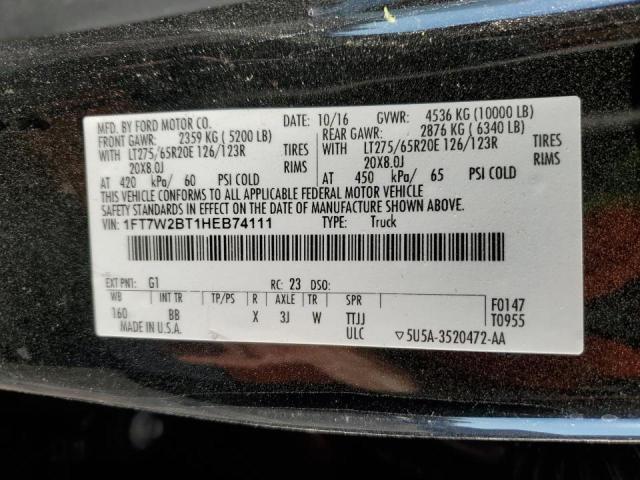 Photo 10 from auction – 2017 FORD F250 SUPER with VIN 1FT7W2BT1HEB74111