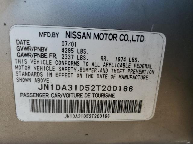 Photo 10 from auction – 2002 NISSAN MAXIMA GLE with VIN JN1DA31D52T200166