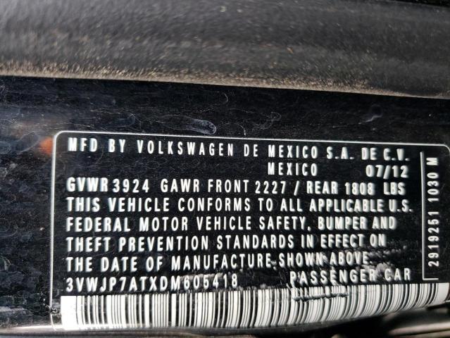 Photo 10 from auction – 2013 VOLKSWAGEN BEETLE with VIN 3VWJP7ATXDM605418