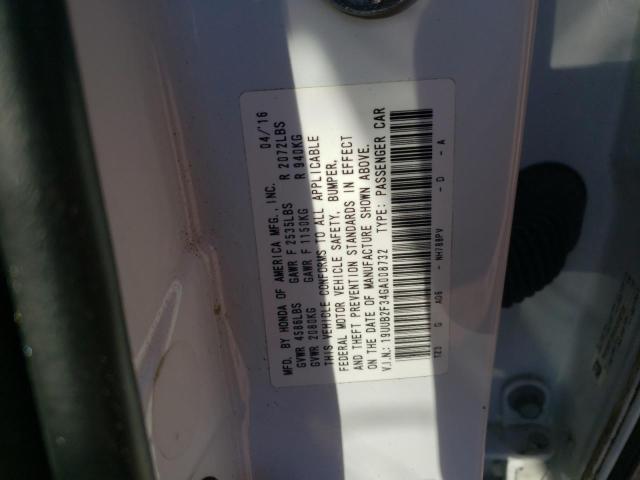 Photo 10 from auction – 2016 ACURA TLX with VIN 19UUB2F34GA008732