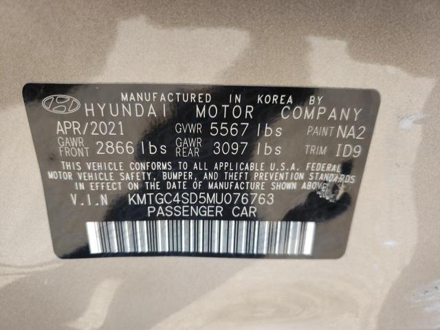 Photo 10 from auction – 2021 GENESIS G80 BASE with VIN KMTGC4SD5MU076763
