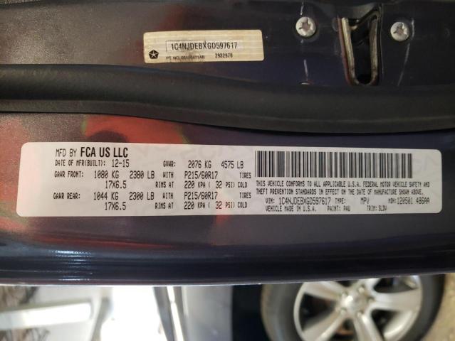 Photo 10 from auction – 2016 JEEP COMPASS LA with VIN 1C4NJDEBXGD597617