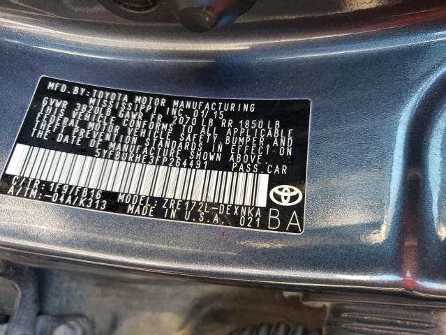 Photo 10 from auction – 2015 TOYOTA COROLLA L with VIN 5YFBURHE3FP264491