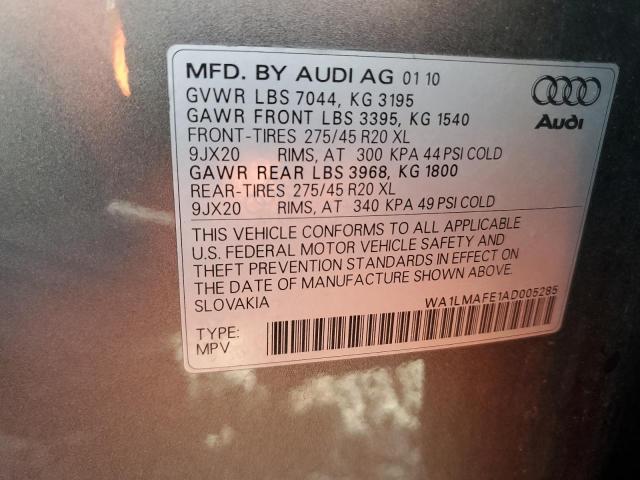Photo 9 from auction – 2010 AUDI Q7 PREMIUM with VIN WA1LMAFE1AD005285