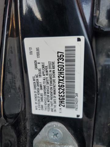 Photo 10 from auction – 2002 HONDA CIVIC EX with VIN 2HGES267X2H507357