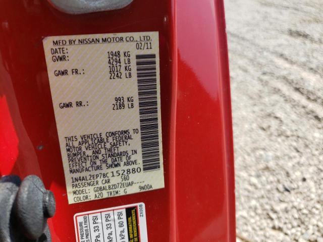 Photo 10 from auction – 2011 NISSAN ALTIMA S with VIN 1N4AL2EP7BC152880