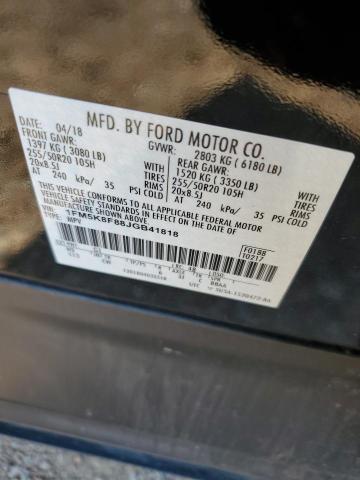 Photo 10 from auction – 2018 FORD EXPLORER L with VIN 1FM5K8F88JGB41818