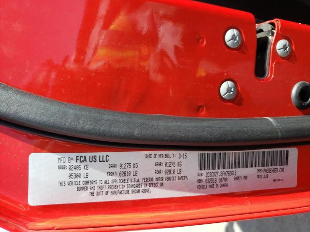 Photo 10 from auction – 2015 DODGE CHALLENGER with VIN 2C3CDZFJ3FH782616