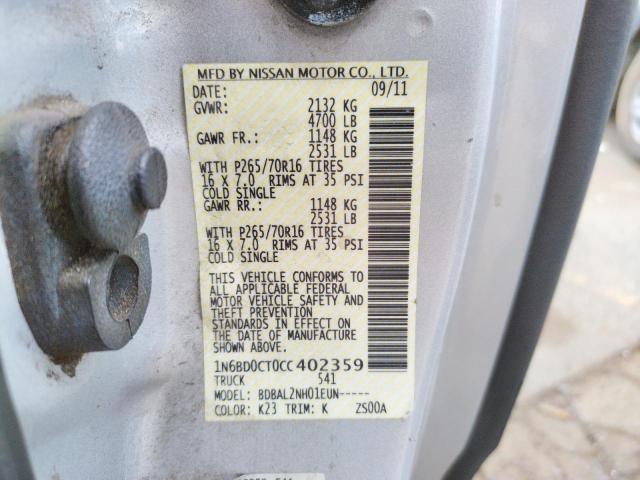 Zdjęcie 10 z aukcji – 2012 NISSAN FRONTIER S z VIN 1N6BD0CT0CC402359