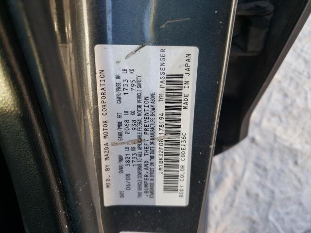 Photo 10 from auction – 2008 MAZDA 3 I with VIN JM1BK32F081178194