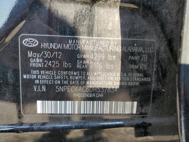 Photo 10 from auction – 2013 HYUNDAI SONATA SE with VIN 5NPEC4AC6DH537834
