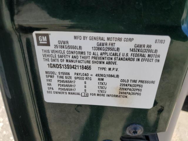 Photo 10 from auction – 2004 CHEVROLET TRAILBLAZE with VIN 1GNDS13S942118466