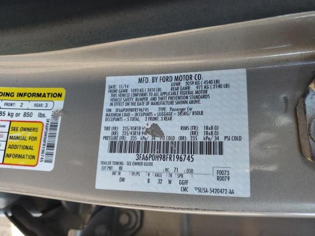 Photo 10 from auction – 2015 FORD FUSION SE with VIN 3FA6P0H98FR196745