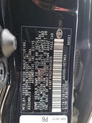 Photo 10 from auction – 2015 TOYOTA CAMRY LE with VIN 4T4BF1FK2FR485976