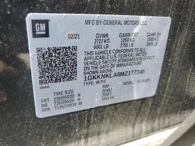 Photo 10 from auction – 2021 GMC ACADIA SLE with VIN 1GKKNKLA6MZ177345