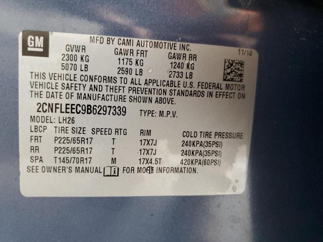 Photo 10 from auction – 2011 CHEVROLET EQUINOX LT with VIN 2CNFLEEC9B6297339