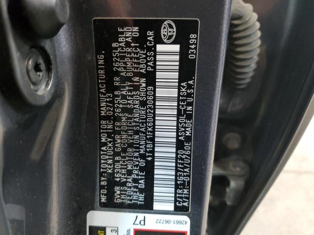 Photo 10 from auction – 2013 TOYOTA CAMRY L with VIN 4T1BF1FK6DU230609
