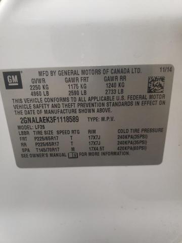 Photo 10 from auction – 2015 CHEVROLET EQUINOX LS with VIN 2GNALAEK3F1118589