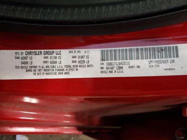 Photo 10 from auction – 2011 DODGE AVENGER MA with VIN 1B3BD1FG1BN535191