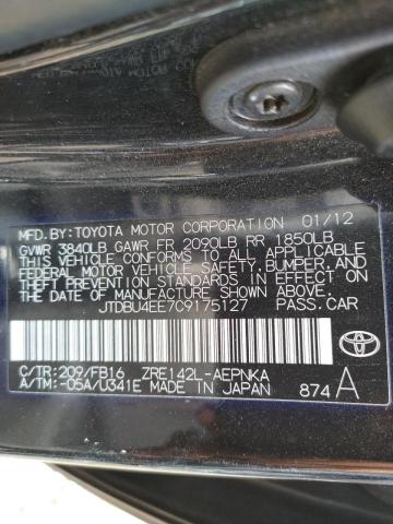 Photo 10 from auction – 2012 TOYOTA COROLLA BA with VIN JTDBU4EE7C9175127
