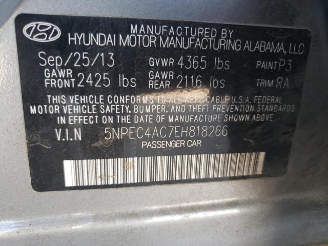 Photo 10 from auction – 2014 HYUNDAI SONATA SE with VIN 5NPEC4AC7EH818266