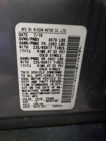 Photo 10 from auction – 2016 NISSAN ROGUE S with VIN JN8AT2MV0GW150005