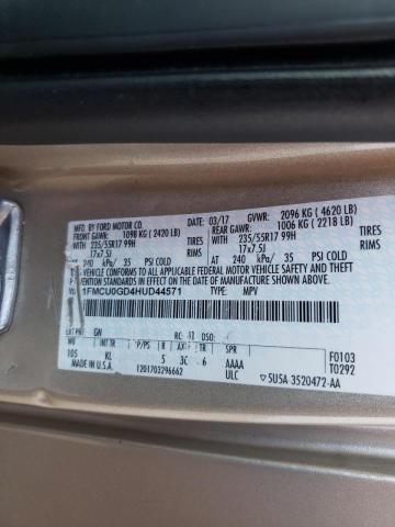 Photo 10 from auction – 2017 FORD ESCAPE SE with VIN 1FMCU0GD4HUD44571