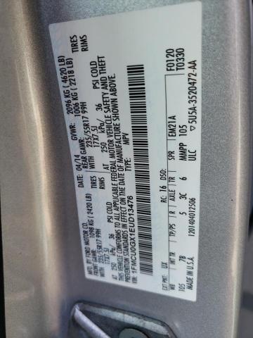 Photo 10 from auction – 2014 FORD ESCAPE SE with VIN 1FMCU0GX1EUD13476