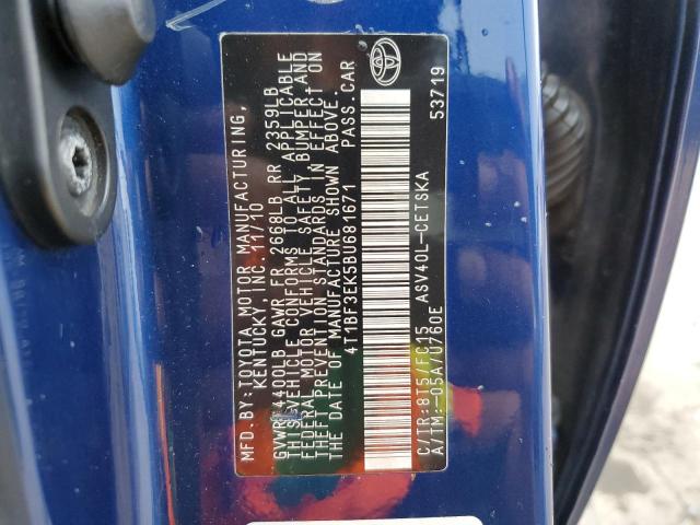 Photo 10 from auction – 2011 TOYOTA CAMRY BASE with VIN 4T1BF3EK5BU681671