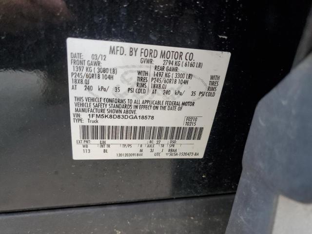 Photo 10 from auction – 2013 FORD EXPLORER X with VIN 1FM5K8D83DGA18578